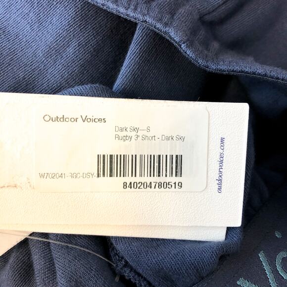 OUTDOOR VOICES Women's Rugby 3" Short Small Dark Blue Athletic Waist NWT - Picture 10 of 10